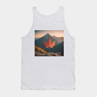 Maple Leaf in the Mountains Tank Top